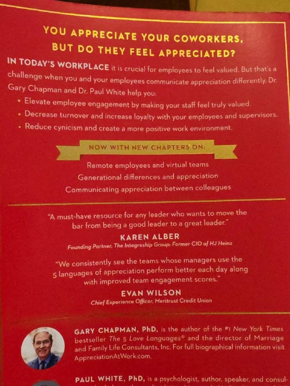 New Book! The 5 Languages of Appreciation In the Workplace 📚